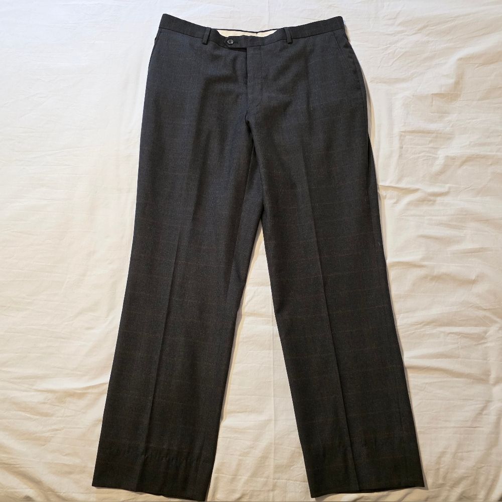 Jos. A. Bank Chatcol Brown Plaid Suit Size 43R Pants Are 36/31 - Picture 6 of 8